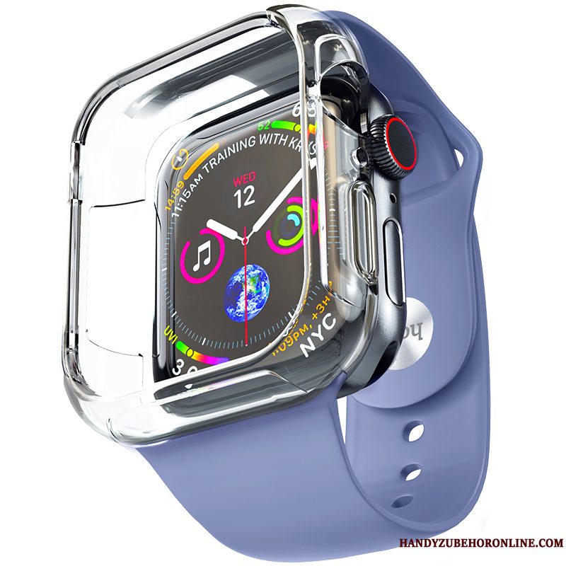 Etui Apple Watch Series 5 Tasker Belægning Blå, Cover Apple Watch Series 5 Blød Tilbehør Trend