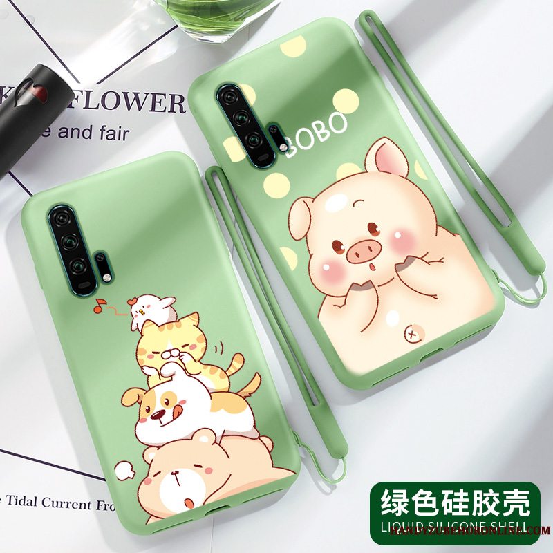 Etui Honor 20 Pro Cartoon Let Tynd Trend, Cover Honor 20 Pro Beskyttelse Grøn Anti-fald