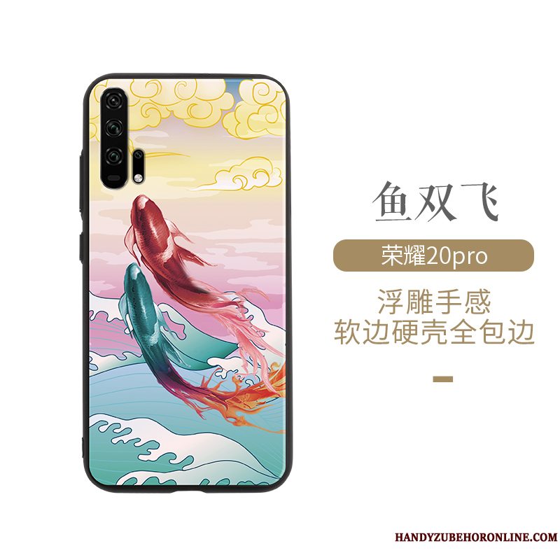 Etui Honor 20 Pro Tasker Telefonkinesisk Stil, Cover Honor 20 Pro Silikone Vind Anti-fald