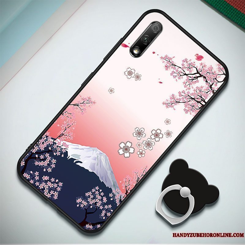 Etui Honor 9x Beskyttelse Lyserød Knapper, Cover Honor 9x Support Anti-fald Af Personlighed