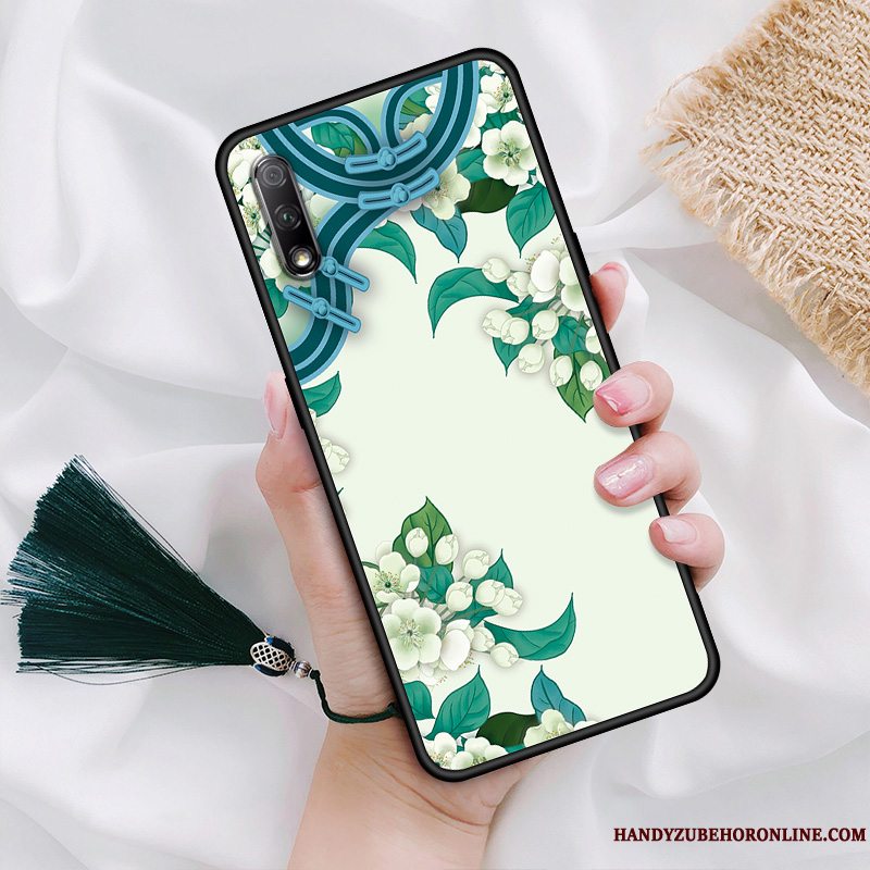 Etui Honor 9x Silikone Pæon Telefon, Cover Honor 9x Blød Blomster Kinesisk Stil