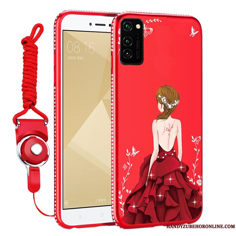 Etui Honor View30 Blød Anti-fald Telefon, Cover Honor View30 Tasker Rød Net Red