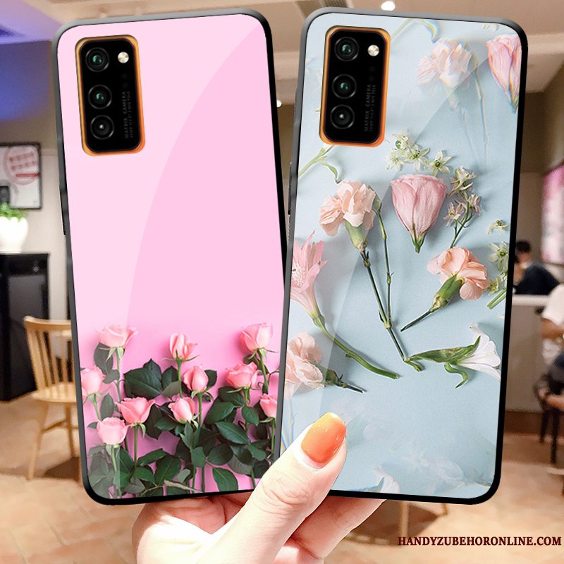 Etui Honor View30 Pro Mode Af Personlighed Lyserød, Cover Honor View30 Pro Blomster Rose Lille Sektion