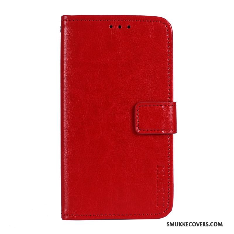 Etui Htc Desire 530 Læder Rød Kort, Cover Htc Desire 530 Beskyttelse Tegnebog Telefon