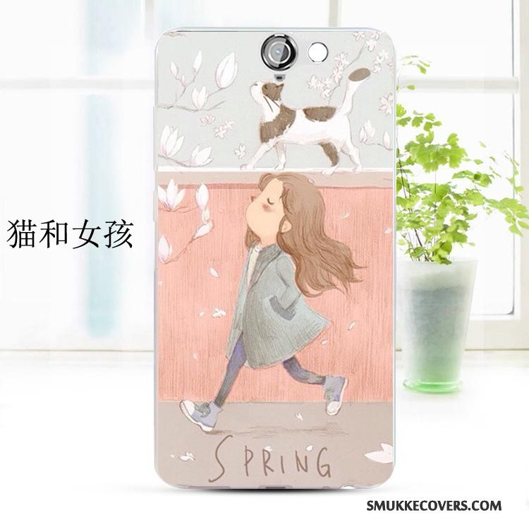 Etui Htc One A9 Blød Lyserød Anti-fald, Cover Htc One A9 Cartoon Telefon