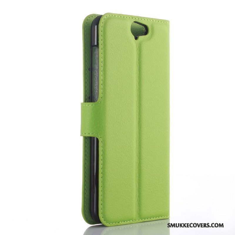 Etui Htc One A9 Support Grøn Telefon, Cover Htc One A9 Tegnebog