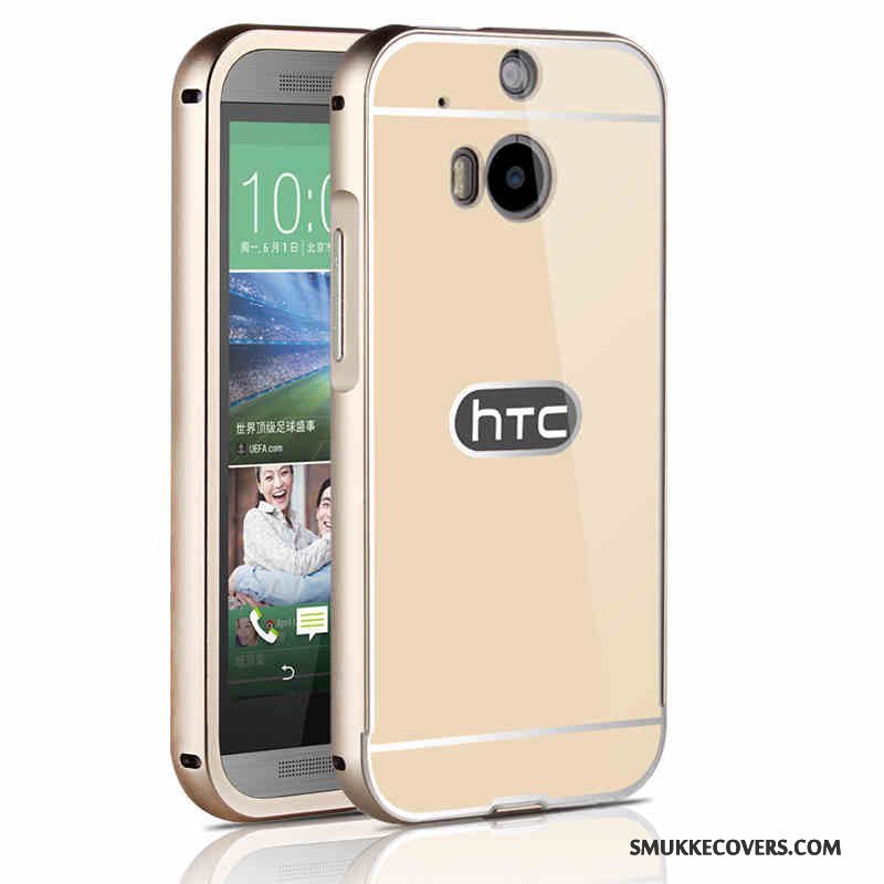 Etui Htc One M8 Metal Ramme Telefon, Cover Htc One M8 Beskyttelse Skærmbeskyttelse Hærdning