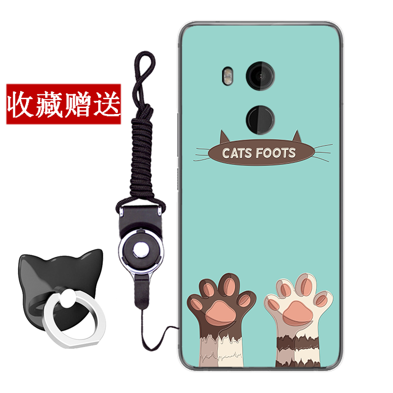 Etui Htc U11+ Blød Anti-fald Grøn, Cover Htc U11+ Cartoon Telefonaf Personlighed