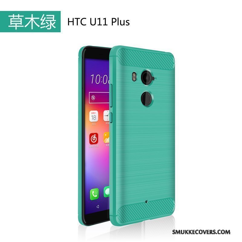 Etui Htc U11+ Kreativ Anti-fald Grøn, Cover Htc U11+ Silikone Telefon