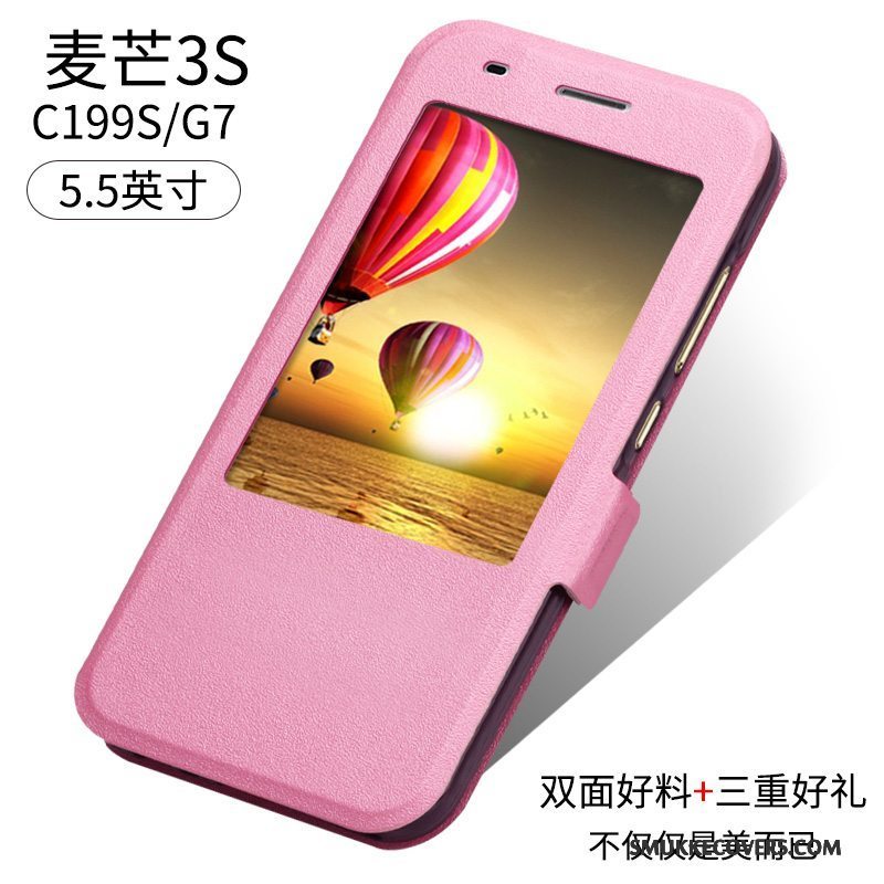 Etui Huawei Ascend G7 Beskyttelse Telefonlyserød, Cover Huawei Ascend G7 Folio Anti-fald