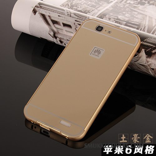 Etui Huawei Ascend G7 Metal Telefonramme, Cover Huawei Ascend G7 Beskyttelse Bagdæksel Anti-fald