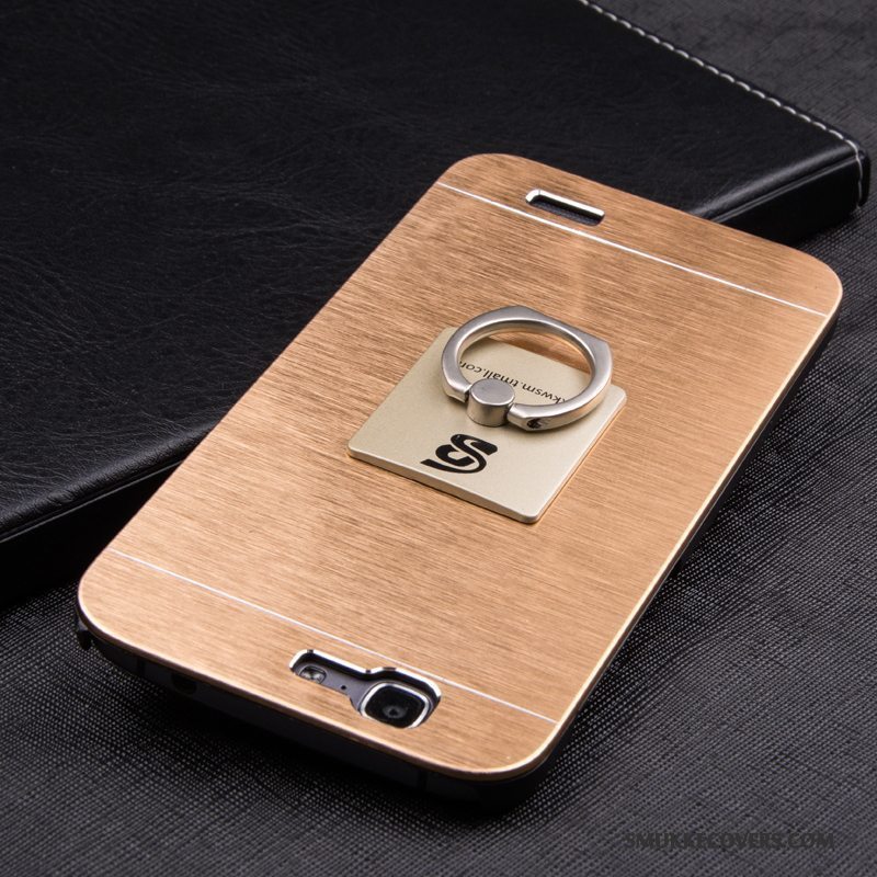 Etui Huawei Ascend G7 Metal Trend Hård, Cover Huawei Ascend G7 Beskyttelse Guld Nubuck