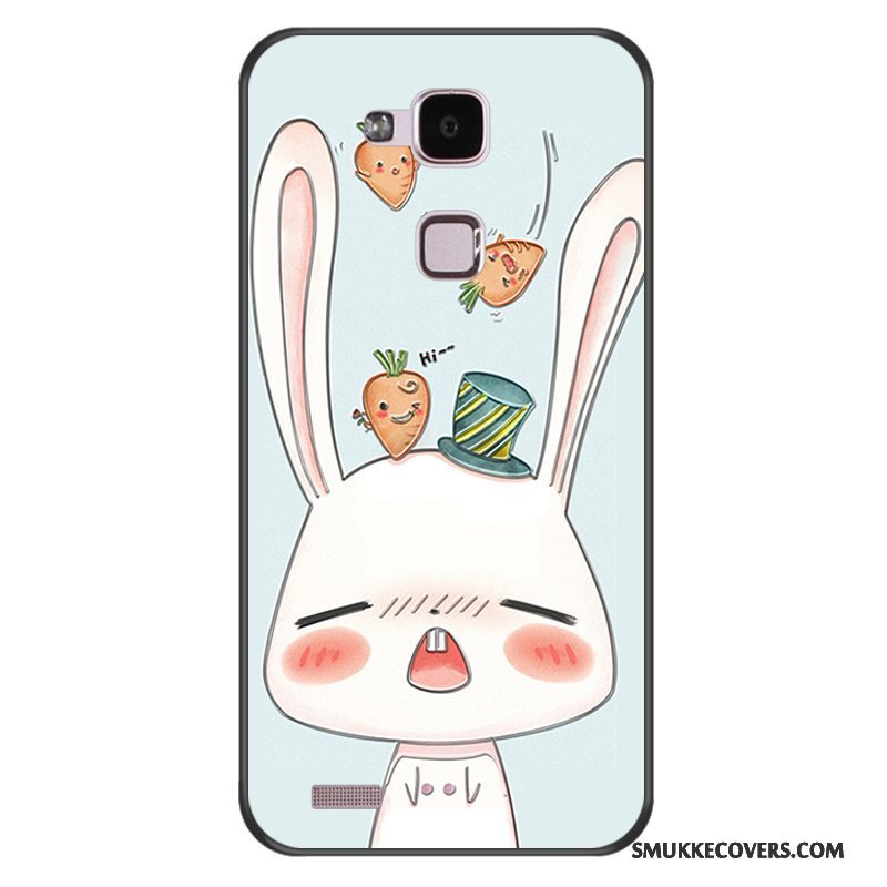 Etui Huawei Ascend Mate 7 Kreativ Lyseblå Anti-fald, Cover Huawei Ascend Mate 7 Cartoon Telefonaf Personlighed