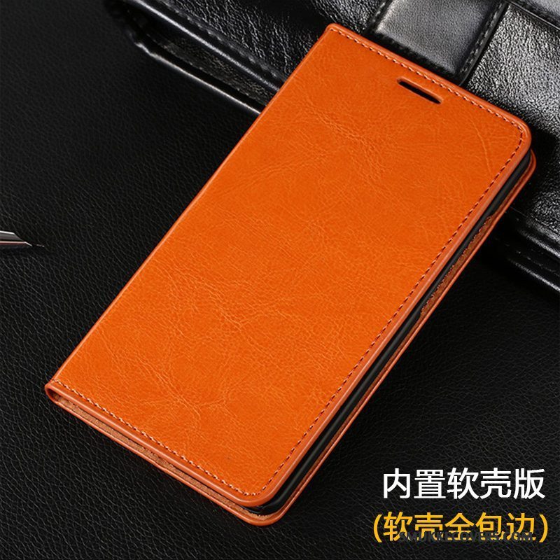 Etui Huawei Ascend Mate 7 Læder Business Anti-fald, Cover Huawei Ascend Mate 7 Beskyttelse Orange Telefon