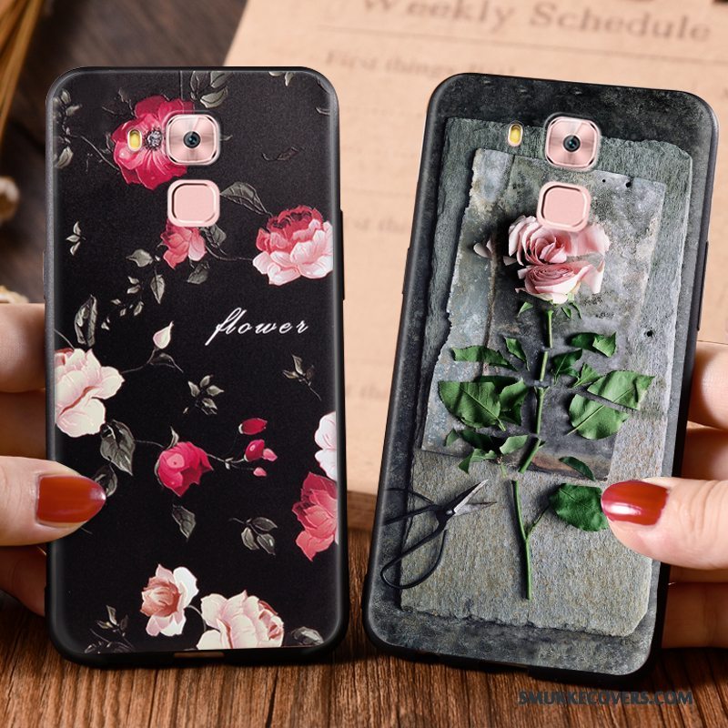 Etui Huawei G7 Plus Kreativ Kunst Sort, Cover Huawei G7 Plus Relief Trend Telefon