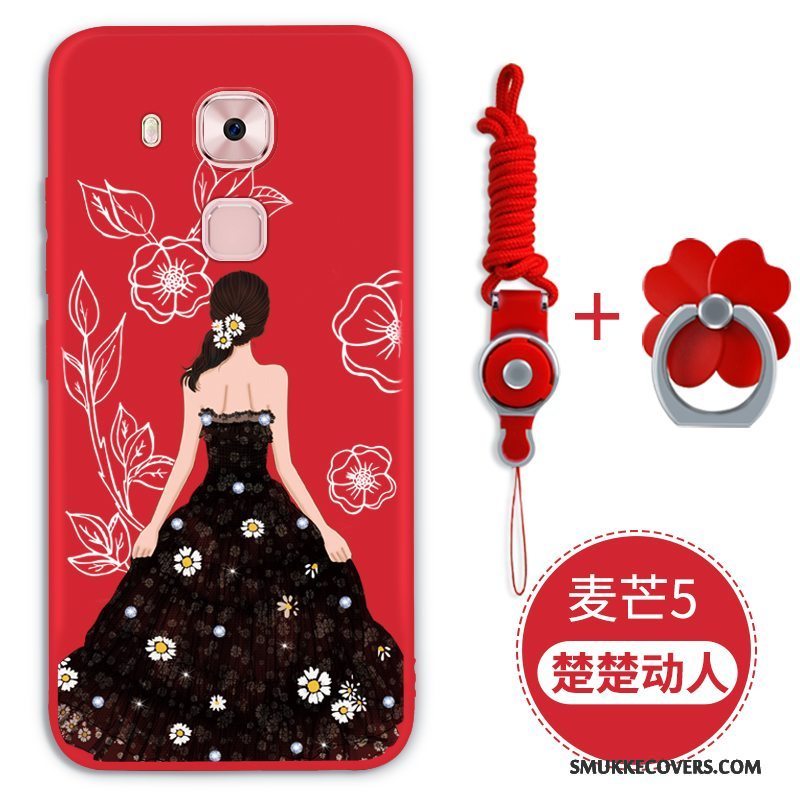 Etui Huawei G9 Plus Blød Anti-fald Telefon, Cover Huawei G9 Plus Silikone Rød