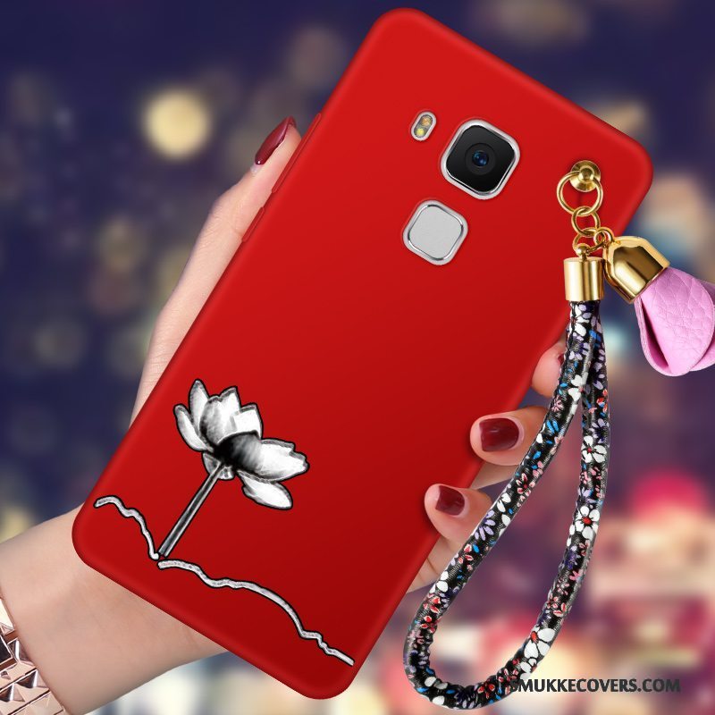 Etui Huawei G9 Plus Blød Rød Telefon, Cover Huawei G9 Plus Silikone Anti-fald