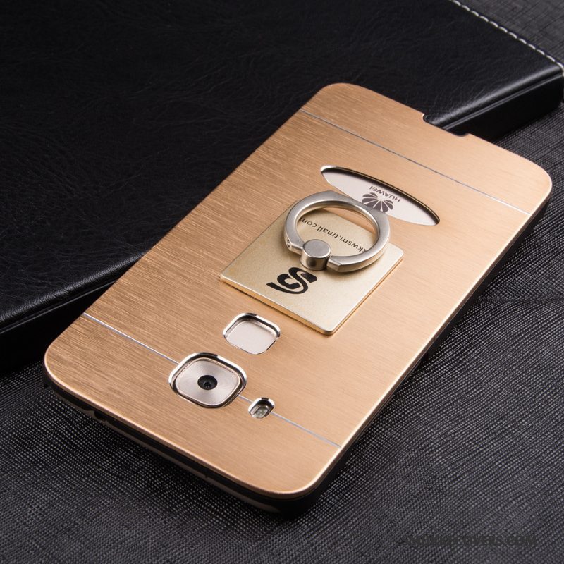 Etui Huawei G9 Plus Metal Anti-fald Ring, Cover Huawei G9 Plus Beskyttelse Guld Telefon