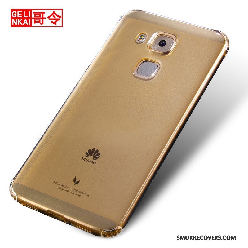 Etui Huawei G9 Plus Tasker Guld Gennemsigtig, Cover Huawei G9 Plus Blød Telefonanti-fald