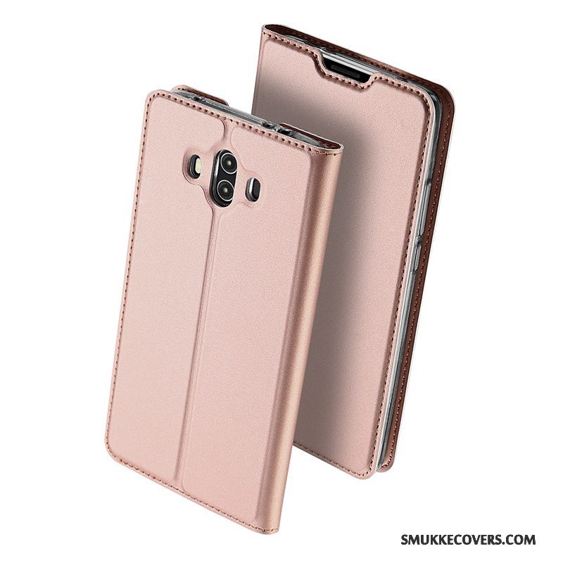 Etui Huawei Mate 10 Folio Lyserød Anti-fald, Cover Huawei Mate 10 Beskyttelse Telefon