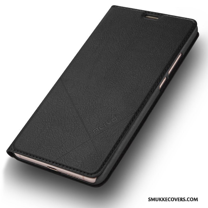 Etui Huawei Mate 10 Folio Telefonanti-fald, Cover Huawei Mate 10 Læder Sort Trend