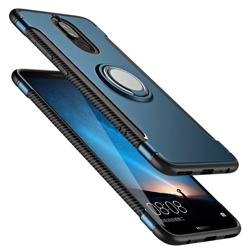 Etui Huawei Mate 10 Lite Kreativ Telefonanti-fald, Cover Huawei Mate 10 Lite Silikone Mørkeblå