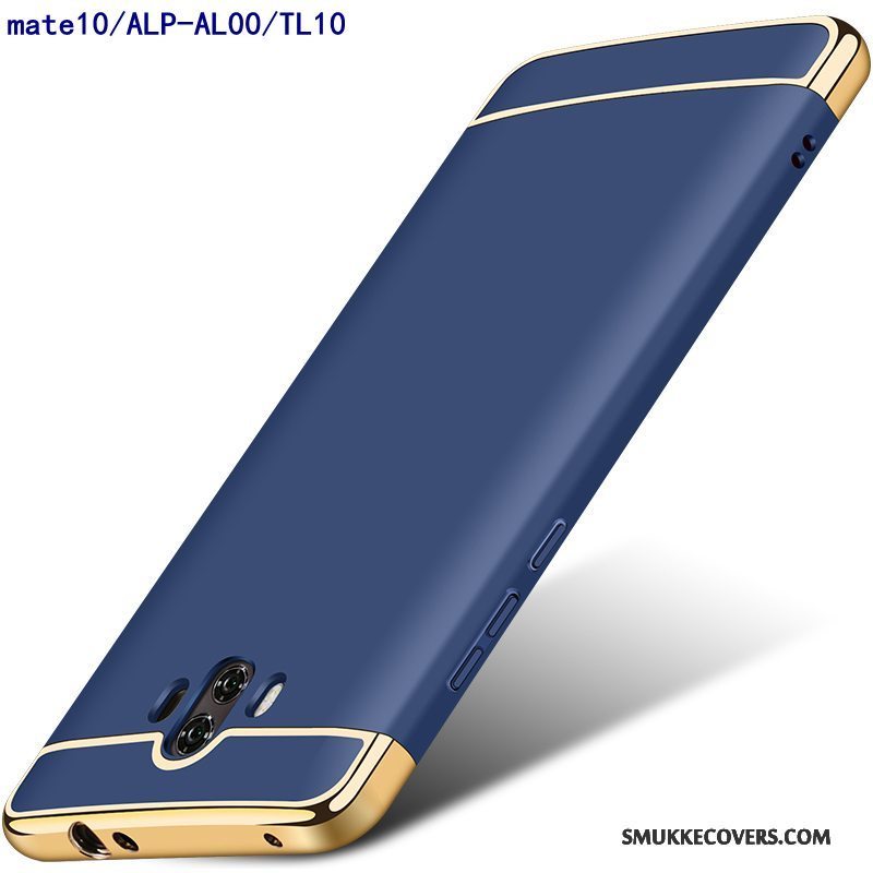 Etui Huawei Mate 10 Læder Guld Blå, Cover Huawei Mate 10 Beskyttelse Trend Ny