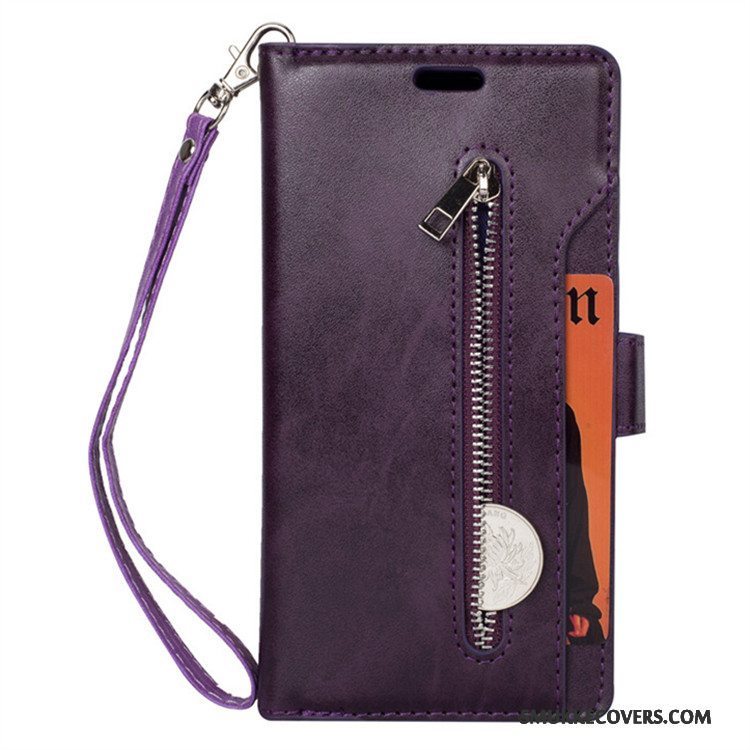 Etui Huawei Mate 10 Læder Kort Telefon, Cover Huawei Mate 10 Folio Lilla Hængende Ornamenter