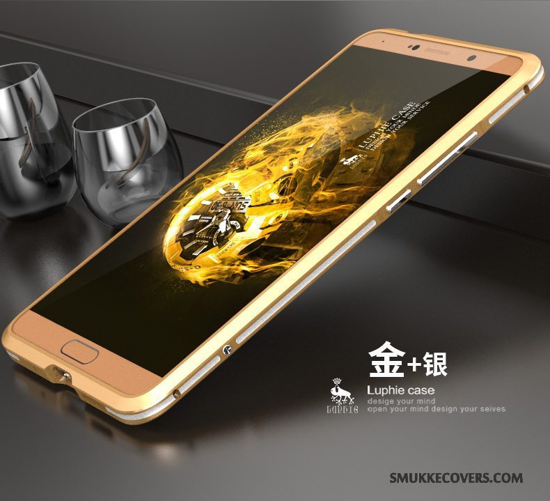 Etui Huawei Mate 10 Metal Ramme Guld, Cover Huawei Mate 10 Beskyttelse Telefontynd
