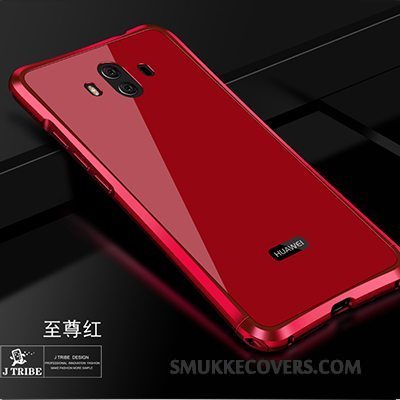 Etui Huawei Mate 10 Metal Trend Rød, Cover Huawei Mate 10 Beskyttelse Tre Forsvar Telefon