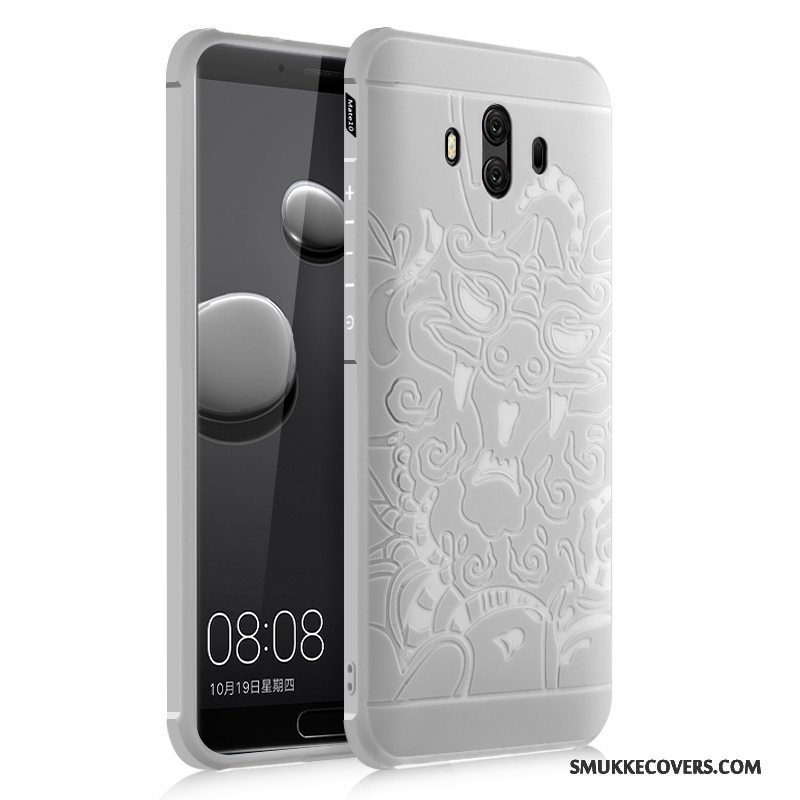 Etui Huawei Mate 10 Mode Anti-fald Telefon, Cover Huawei Mate 10 Relief Dragon Mønster Af Personlighed