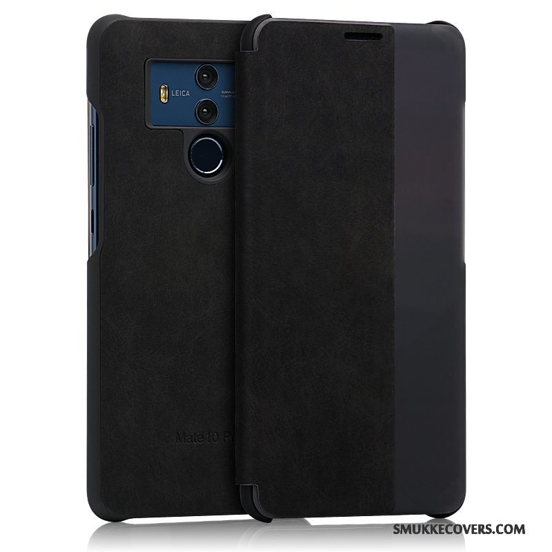 Etui Huawei Mate 10 Pro Beskyttelse Kashmir Vækstdvale, Cover Huawei Mate 10 Pro Læder Telefonsort