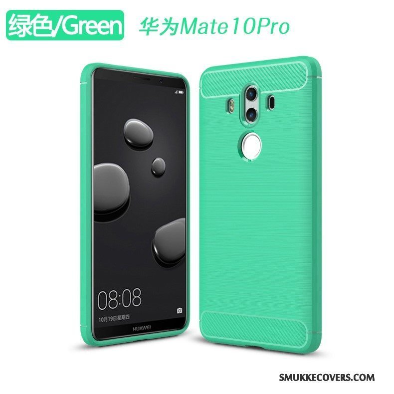 Etui Huawei Mate 10 Pro Beskyttelse Telefongrøn, Cover Huawei Mate 10 Pro Blød Anti-fald