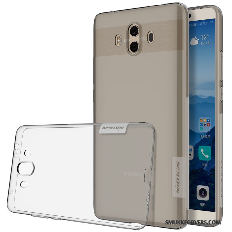 Etui Huawei Mate 10 Pro Blød Gennemsigtig Anti-fald, Cover Huawei Mate 10 Pro Silikone Telefontynd