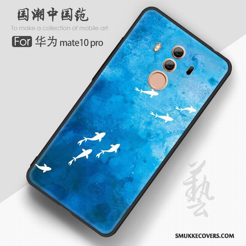 Etui Huawei Mate 10 Pro Kreativ Hængende Ornamenter Af Personlighed, Cover Huawei Mate 10 Pro Tasker Tilpas Blå