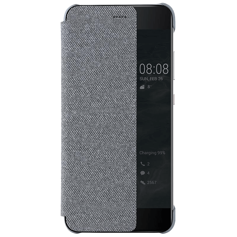 Etui Huawei Mate 10 Pro Læder Grå Vinduer, Cover Huawei Mate 10 Pro Beskyttelse