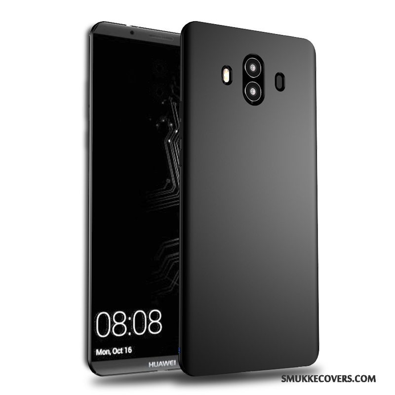 Etui Huawei Mate 10 Pro Nubuck Sort, Cover Huawei Mate 10 Pro Hård Tynd