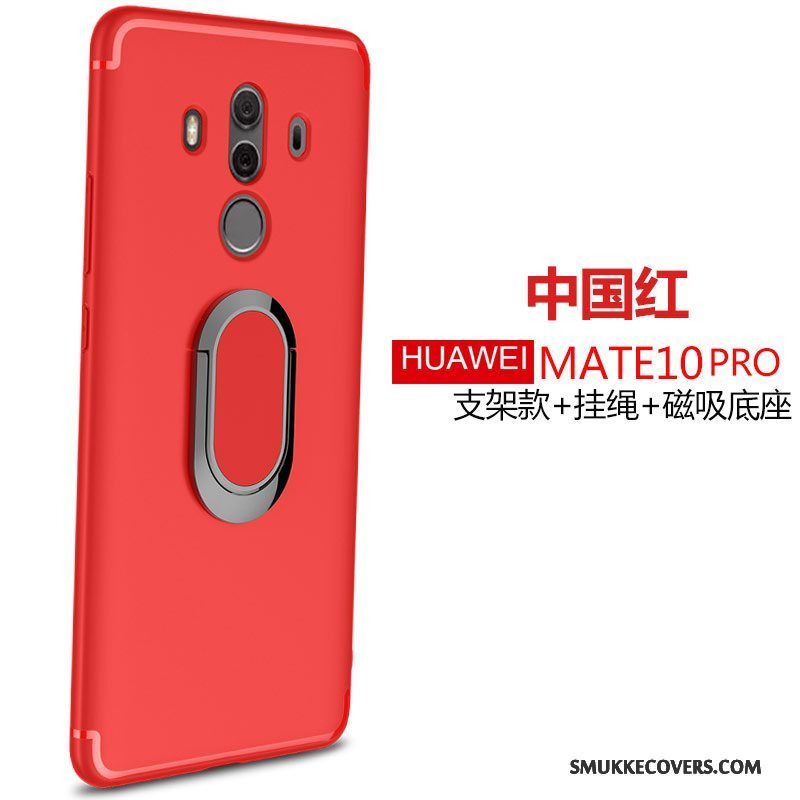 Etui Huawei Mate 10 Pro Silikone Hængende Ornamenter Telefon, Cover Huawei Mate 10 Pro Blød Nubuck Ring