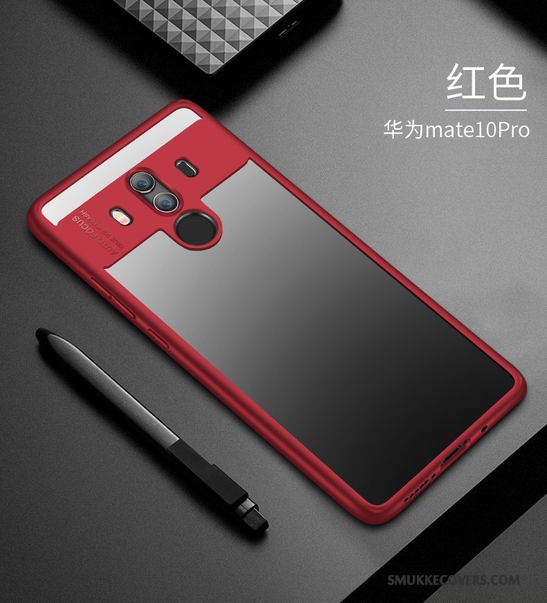 Etui Huawei Mate 10 Pro Silikone Ny Telefon, Cover Huawei Mate 10 Pro Rød Anti-fald