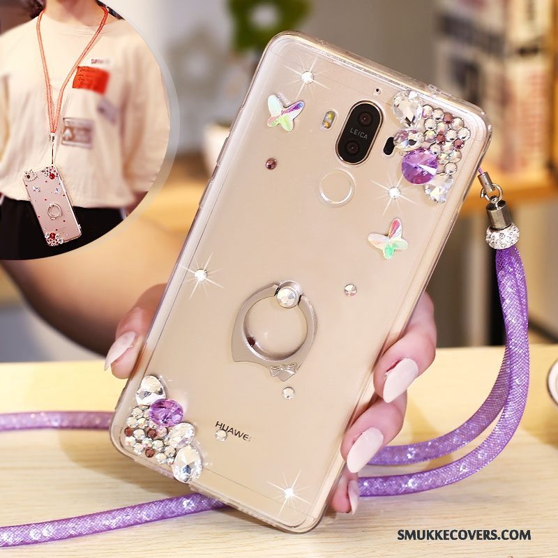 Etui Huawei Mate 10 Pro Strass Lilla, Cover Huawei Mate 10 Pro Beskyttelse