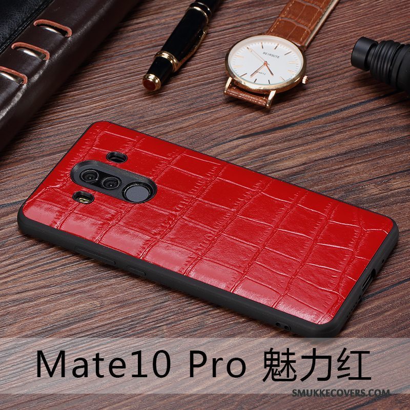 Etui Huawei Mate 10 Pro Tasker Anti-fald Telefon, Cover Huawei Mate 10 Pro Beskyttelse Rød Tynd