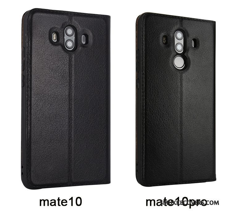 Etui Huawei Mate 10 Pro Tasker Business Sort, Cover Huawei Mate 10 Pro Folio Anti-fald Telefon