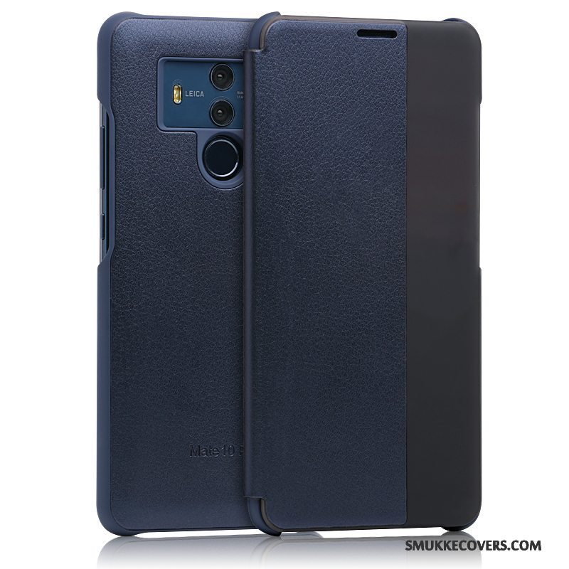 Etui Huawei Mate 10 Pro Tasker Telefonanti-fald, Cover Huawei Mate 10 Pro Folio Blå