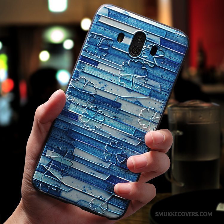 Etui Huawei Mate 10 Silikone Trend Telefon, Cover Huawei Mate 10 Kreativ Af Personlighed Blå