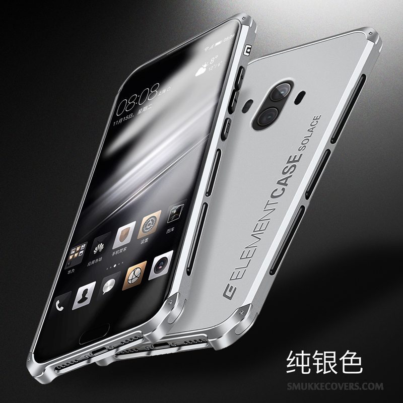 Etui Huawei Mate 10 Tasker Anti-fald Telefon, Cover Huawei Mate 10 Beskyttelse Sølv Ramme