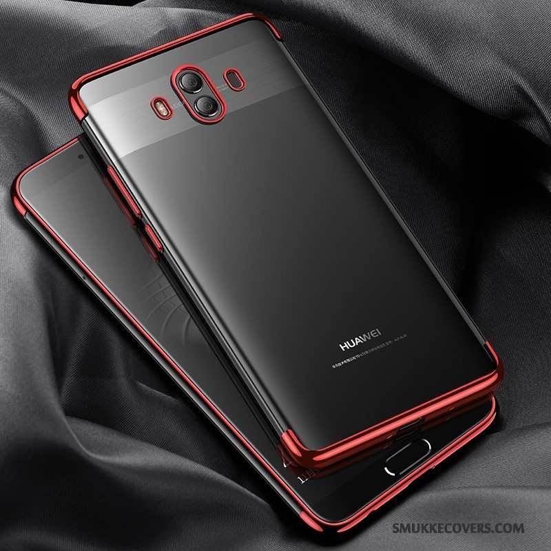 Etui Huawei Mate 10 Tasker Anti-fald Telefon, Cover Huawei Mate 10 Blød Rød Gennemsigtig
