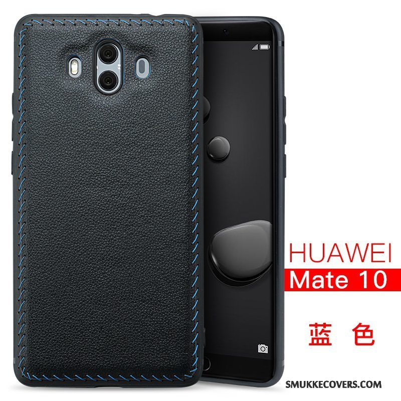 Etui Huawei Mate 10 Tasker Kvalitet Telefon, Cover Huawei Mate 10 Læder Anti-fald Sort