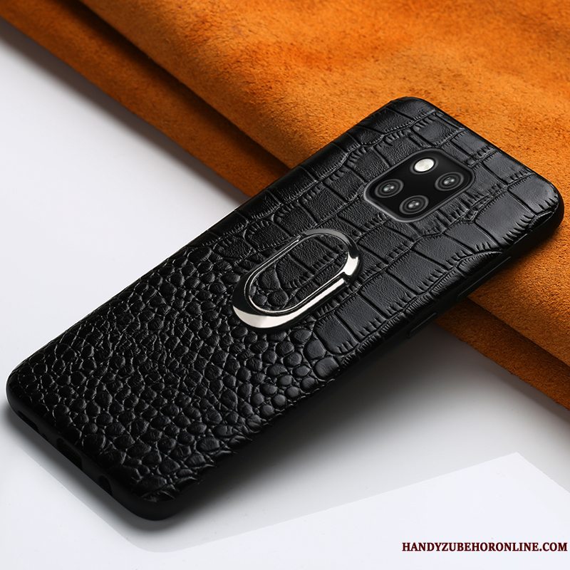 Etui Huawei Mate 20 Pro Læder Bil Sort, Cover Huawei Mate 20 Pro Tasker Telefonmagnetisk