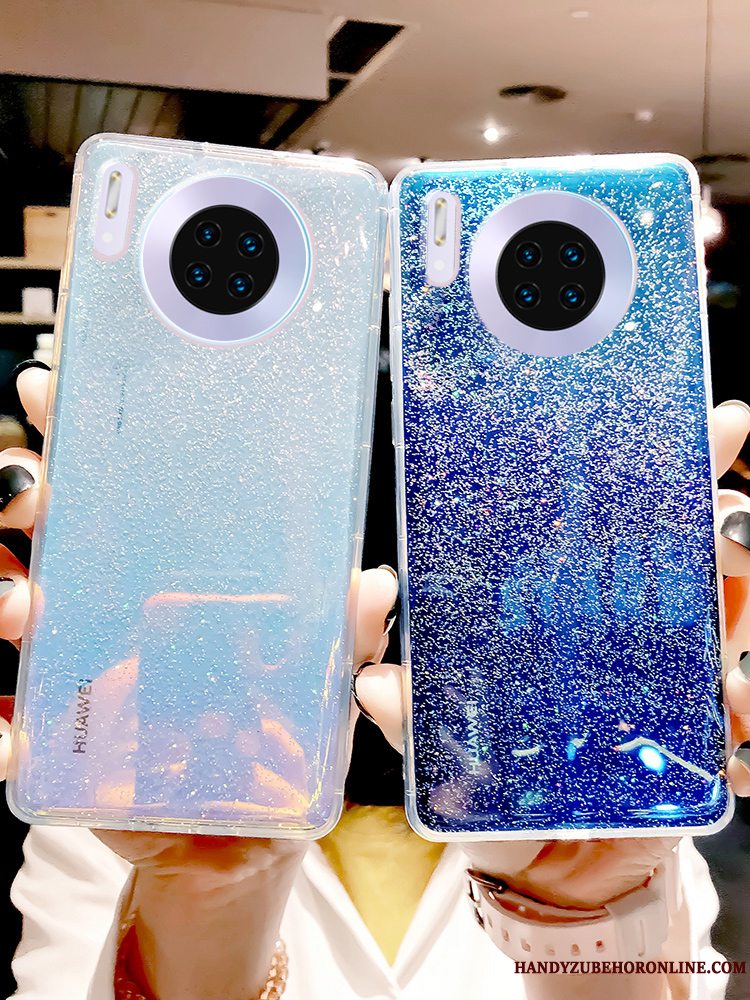 Etui Huawei Mate 30 Blød Trendy Vind, Cover Huawei Mate 30 Silikone Gennemsigtig Telefon