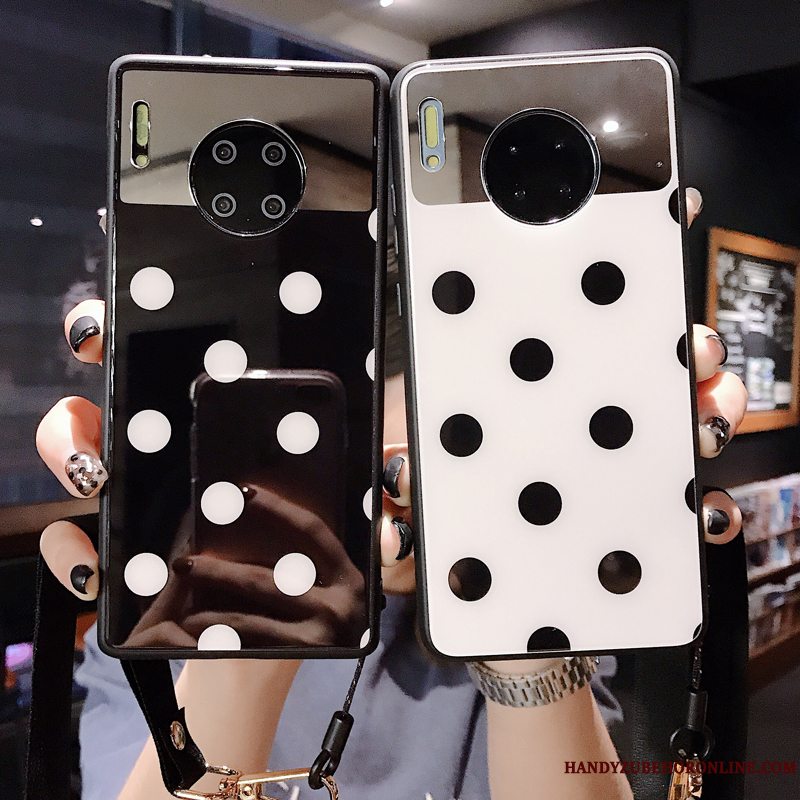 Etui Huawei Mate 30 Mode Rød Ny, Cover Huawei Mate 30 Bølge Punkt Trend